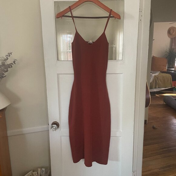 Sezane Lindsey Dress, Rust, Size M - Picture 4 of 8